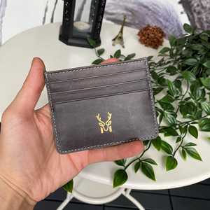 Tarjetero y billetera delgados de cuero genuino Ducal, diseño ultradelgado - Product Image 2