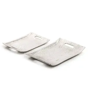 Bandeja de fundición de aluminio de estilo Art Deco 2024 para regalo de Ramadán Eid que sirve para hoteles bodas bandeja de servicio de dulces de Chocolate - Product Image 5