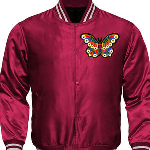 Veste en satin confortable avec taille et logo de couleur personnalisés Nouvelle arrivée Vestes universitaires en satin respirant de nouveau style pour hommes - Product Image 4