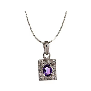 Latest Collection 925 Sterling Silver <b>Garnet</b> Stone <b>Pendant</b> Necklace for Women - Product Image 5