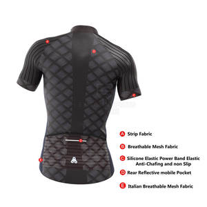 Tenues d'entraînement pour équipe de cyclisme, ensembles légers et respirants, 100% polyester, personnalisables, haute qualité, en vente - Product Image 6