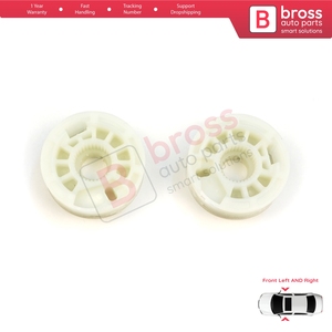 V2BWR5222+BWR5223 Window Regulator Repair <b>Cable</b> Roll <b>Gear</b> Reel Wheel Pulley Front Left Right Door for I30 MK2 GD 2011-2017 Ceed - Product Image 2