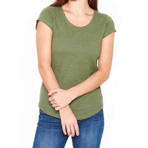 T-shirts en coton coupe ajustée pour femmes, respirant avec impression de logo personnalisé, nouveau style pour l'hiver, vente en gros OEM - Product Image 5