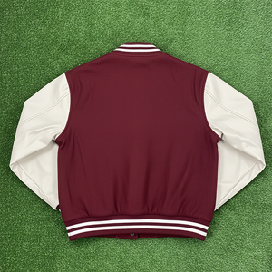 Veste universitaire ample en laine 100% de qualité supérieure, automne-hiver, col montant, style streetwear décontracté, respirante, pour femmes, veste de baseball 2026 - Product Image 5