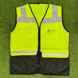 High-Visibility Reflective Construction Worker Vest Breathable Fabric With Multiple Pockets Safety Clothing - Product Image 4