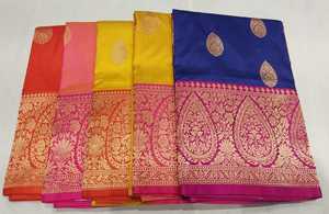 Fabriqué à la main 100% pure soie Saree vêtements ethniques indiens modernes pour les mariages Festivals luxueux gracieux pour des célébrations mémorables - Product Image 2