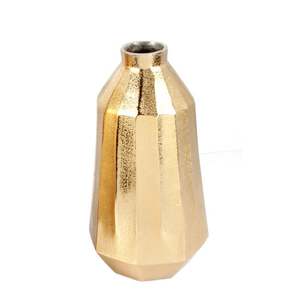 Vase à fleurs en aluminium fabriqué à la main à haute vente avec finition en laiton naturel décoration de maison et de jardin sur mesure - Product Image 2