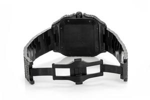 Estilo elegante Color blanco y negro VVS Moissanite Diamante Acero inoxidable Movimiento automático Reloj helado para hombres Mayorista - Product Image 4