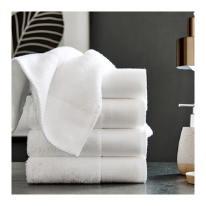 Fournitures pour hôtels 2025 Serviette de bain brodée pour hôtels de luxe Serviettes 100% coton pour hôtels Serviettes 100% coton blanches - Product Image 3