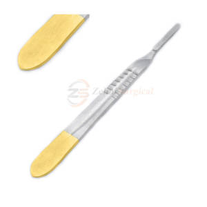 มีดผ่าตัดด้วยมือด้ามจับสแตนเลสสตีลจากปากีสถานเครื่องมือพื้นฐานสำหรับการผ่าตัดสีตามสั่ง - Product Image 2