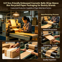 Caja de Embalaje de Papel Reciclado con Diseño en Relieve Ecológico XJY para Cosméticos, Ideal para Marcas de Belleza