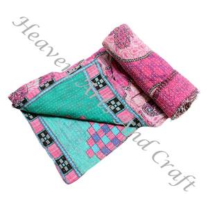 Kantha <b>Quilt</b> Gudari Kantha <b>Quilt</b> Gudari Hot Selling Wholesale Gold Supplier GD2193 Handmade Kantha <b>Quilt</b> Cotton Printed Indian - Product Image 5