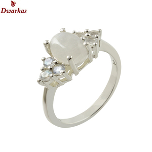 Anillo de piedras preciosas múltiples de Prehnita natural de Plata de Ley 925 de diseño de lujo - Product Image 5