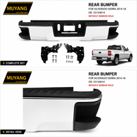 Bumper Baja Belakang Krom untuk Serria Silvardo 2014-2018 Tanpa Lubang Sensor OE 23154014 Kualitas Tinggi