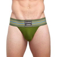 Jockstrap Sexy para Hombre, Ropa Interior Gay, Calzoncillos de Punto con Estampado, Algodón y Spandex, Secado Rápido, Cintura Baja, Logotipo de TRIOTAKE, Muestra Gratis