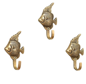 Set of Two Top Bird Shape Medium Size Black Gold Custom Color Hooks Wall Mount Hook Made by India - Product Image 2