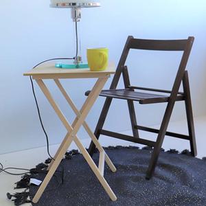 WELL HOME Comodino rettangolare pieghevole bianco 48x35x64 cm - Product Image 4