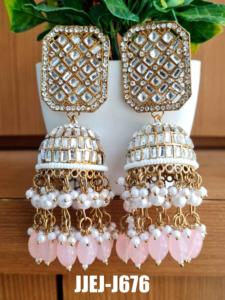 Đầy Màu Sắc Kundan Bông Tai Hợp Kim 12 Màu Sắc Trọng Lượng Nhẹ Đồ Trang Sức Thời Trang Thanh Lịch Thiết Kế Truyền Thống Cho Phụ Nữ Bán Buôn Nhà Cung Cấp - Product Image 5