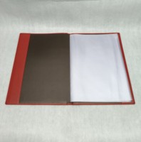 Porte-menus en cuir grainé véritable pour restaurant, format A4 A5, avec logo personnalisé, publicité, pochettes, dépliants, présentoir