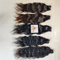 Cheveux humains indiens bruts, ondulés profonds, couleur naturelle noire, pour femmes, double trame, Remy vierge, sans nœuds ni perte, fabriqués à la machine