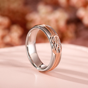 แหวนแฟชั่นผู้หญิงเงินสเตอร์ลิงดีไซน์ปมเชื่อมต่อตลอดกาล Jeulia - Product Image 5