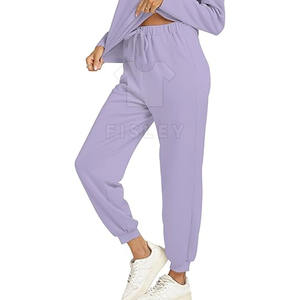 Conjunto de chándal de dos piezas con estampado de logotipo personalizado para mujer para correr en invierno a un precio - Product Image 6