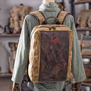 Custom Leather Tactical Backpack <b>Waterproof</b> Outdoor Hiking Trekking <b>Bag</b> Custom Style Leather Trekking <b>Bag</b> - Product Image 2