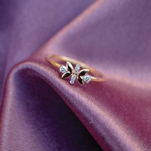 Bague de créateur en or massif 18 carats certifiée IGI bijoux en diamants naturels 6 pour cadeau bande de promesse délicate pour petite amie - Product Image 3