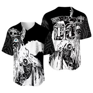 Ropa deportiva personalizada en blanco y negro cosida, camiseta de béisbol y softbol de alta calidad para ropa de equipo, las mejores camisetas de béisbol con sublimación - Product Image 3