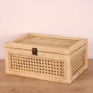 Caja de almacenamiento de madera de ratán natural ecológica de nuevo diseño, cajas decorativas tejidas a mano para refrigerios de Vietnam - Product Image 4