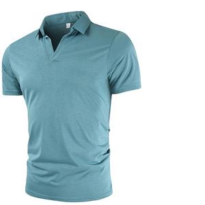 Polo décontracté pour homme, design haut de gamme, manches courtes, en coton respirant, uni, avec logo personnalisé, coloré et confortable - Product Image 2