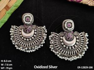 Chand Design Bijoux Oxydés Belle Fantaisie Style Clustered Perle Designer Style Antique Boucles D'oreilles Oxydées Femmes Ensembles de Bijoux - Product Image 3