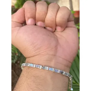 Bracelet tennis en argent 925 avec labradorite, accessoire élégant - Product Image 1