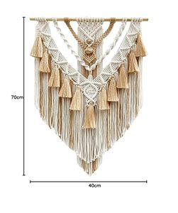 Kaahira Macrame Boho Home Wall Hanging Decor Tapices Hecho a mano Bohemian Decor Art para dormitorio, sala de estar, Oficina - Product Image 5