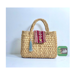 VENTA CALIENTE DE VERANO BOLSO DE PLAYA TEJIDO PARA MUJER PAJA NATURAL BOLSO DE HIERBA MARINA ESTILO DE MODA REGALO BARATO AL POR MAYOR - Product Image 4