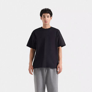 T-shirt d'été personnalisé pour hommes, haut ample à manches courtes, haut de rue décontracté, sport, haut tricoté respirant, vente en gros - Product Image 1