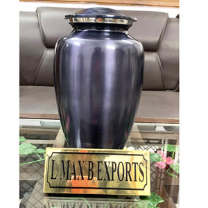 Urnas de cremación para adultos de color gris transparente de aluminio para cenizas humanas con bolsa de terciopelo gratis precio al por mayor - Product Image 1