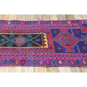 Tapis de 3,5 x 5,6 pieds, tapis turc vintage, tapis géométrique arc-en-ciel - Product Image 3