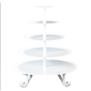 Support à gâteau à un étage tendance avec finition antique, support à cupcakes avec dessus en verre, design unique, support à gâteau en métal - Product Image 5