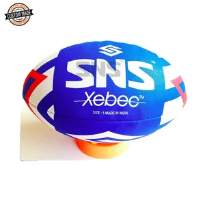 Fabrieksprijs Hoge Kwaliteit Handgestikte Groothandel 4 Lagen Laminering Premium Latex Blaas Rubber Match Training Rugbybal