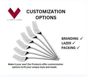 Vente en gros de fourchette à pâtisserie et dessert de 6 pouces ensemble de couverts réutilisables en acier inoxydable écologique pour la cuisine et la fête - Product Image 3