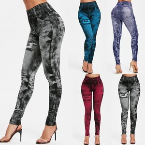 Jeans pour femmes Stretch Leggings mode Sexy mince Push Up dame Leggings de gymnastique casual Simple taille haute Streetwear Leggings - Product Image 6