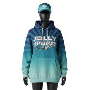 Sweat à capuche pour femme en coton molletonné 320 GSM délavé à l'acide, dégradé bleu sarcelle, panneaux d'épaule contrastants, impression sérigraphique de logo personnalisé, sweats délavés - Product Image 1