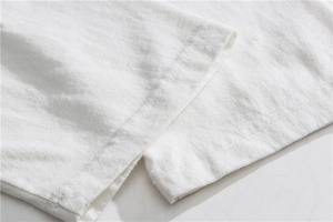 ผ้าฝ้ายถักแบบลำลองระบายอากาศได้ดีเป็นมิตรกับสิ่งแวดล้อม100% พิมพ์ลายโอเวอร์ไซส์ยาวสองชั้นโลโก้ตามสั่ง - Product Image 6