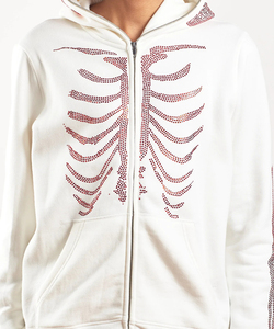 เสื้อฮู้ดสไตล์สตรีทเทอร์รี่ผ้าหนาทำจากผ้าฝ้ายเนื้อ100% สำหรับผู้ชายเนื้อผ้ารูดซิปหน้าสำหรับฤดูหนาวมาใหม่ออกแบบได้ตามต้องการด้วยพลอยเทียม - Product Image 6