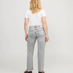 Jeans Elásticos de Mujer, Cintura Alta, Corte Holgado, Pantalones Casuales para Mujer al por Mayor, Jeans Ajustados de Mezclilla Elástica, Color Sólido - Product Image 5