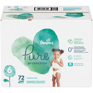 Pañales Pampers Pure Baby – a Base de Plantas, Sin Químicos para la Piel del Bebé - Product Image 1