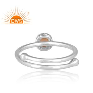 Latest Trending Fine Sterling Silver Natural <b>Pearl</b> Gemstone Stackable <b>Ring</b> Custom Jewelry Manufacturer - Product Image 4