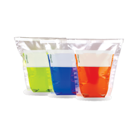 LABPLAS Sac d'échantillons stérile autoportant en stratifié thermoplastique pour échantillons liquides, étiquette blanche transparente, capacité 1000 ml, fourniture de laboratoire, 5 ans