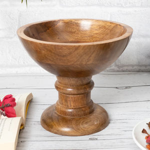 Tazón de Madera Artesanal de Alta Calidad, Ecológico y de Estilo Clásico para Servir Alimentos, Hecho de Madera de Mango o Acacia - Product Image 5